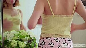 Skinny Lana Broks Tries Panties, Then Masturbates Pussy!