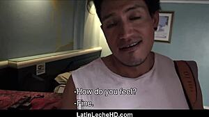 Straight Latino guy from Ecuador fucks gay stranger bareback in outdoor POV.