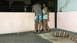 My Friend'S Son Visits Our Terrace And We Chat Quietly So She Doesn'T Hear