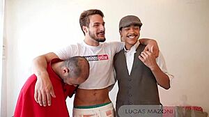 Leo Felipo feels intense backstage deepthroat and doggystyle.