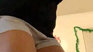 Anna maria flaunts big tits and ass in booty shorts