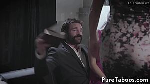 Tiny Teen's Pussy Drilled In Kinky Threeway