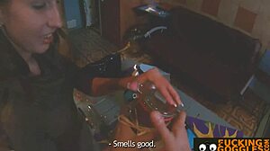 Skinny Brunette Fucks Stranger For Cash In Intense POV Session