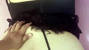 Finally we reach lucky woman who now has the chance at sex with her friend in doggy style