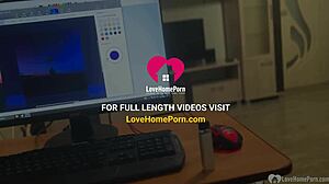 I stopped working to fuck her pierced nipples and big ass in homemade sex