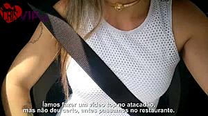 Cristina Almeida Se Exibindo No Restaurante Com Um Vestido Curtinho Filmada Pelo Corno Do Marido