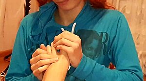 From massage on my feet she smoothly moved to massage on my pussy - lesbian illusion girls