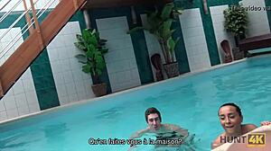 Hunt4k! Sexual adventures in private pool, licking and fucking!