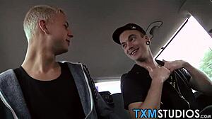 Group of twinks in steamy orgy scene