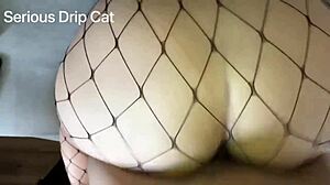 In the kitchen, a teen in lingerie gets a hardcore creampie from behind.