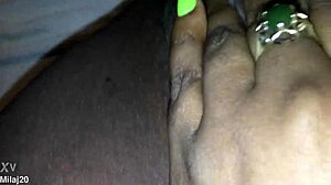 Fingering Tight Ebony Pussy