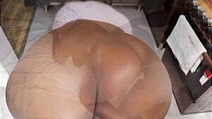 Intense Double Creampie In Ebony Pussy During Doggystyle And Cowgirl Riding