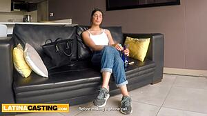 Latina Lingerie Model's Tight Pussy Pounded by Huge Cock