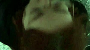 Latina couple's obedient pet enjoys sucking cock with handjob and facial cumshot.