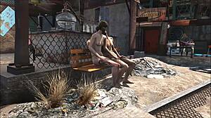 Public scene in Fallout 4.