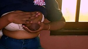 Big natural tits MILF gets her cans milked and fucked with a toy by Janaki de Silva