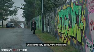 Deviante French Brunette Rough Blowjob and Facial