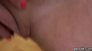 adorable stunner says, 'feel my tight muff filled with warm urine'