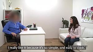 Busty Cutie Fucks Doggy Style On Sofa In Casting