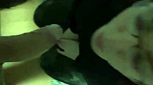 Latina couple's obedient pet enjoys sucking cock with handjob and facial cumshot.