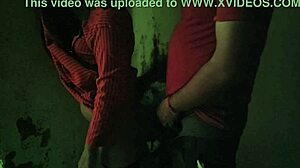 Indian girlfriend fucked at night on ranch