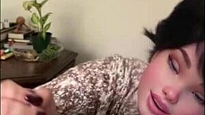 Two black men make tattooed BBW Carissma Deluca deepthroat and lick balls in group slut session