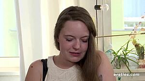 German amateur mable enjoys a relaxing session with her feet and vibrator.