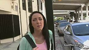 Banging That Blue-Eyed Chick For Cash!