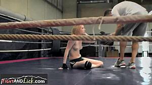 Athletic European Lesbian Babes Fight and Wrestle in Panties