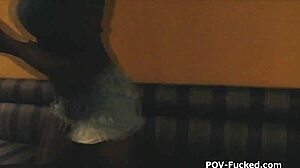 Flashing at Hotel Bar Before Riding Cock in Room