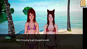 in this anime hentai game, the family explores big tits and asses in homemade erotic adventures