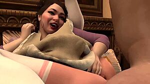 hot asian milf maid gets mouth to ass anal blowjob