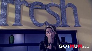 Two MILFs take care of businessmen. They lick and suck for cumshots.