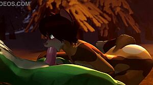 Furry gostosa mamando gostoso no pau, wow