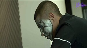 I fuck a robot with a giant dildo.