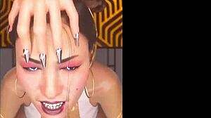 ANIMATED GOONING ENCOURAGEMENT WITH BASE INSIDE BIG TITS