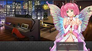 addams family fun in huniepop 2. with ebony brunette dancing