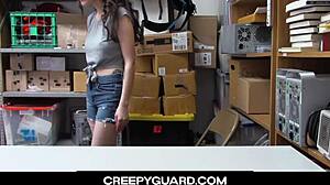 Brunette Teen Jericha Jem Fucks Old Security Officer