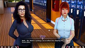 Amateur anal teen with big tits and ass gets tested by milf