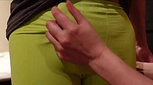 Asian Femdom Teases and Slaps Cock Through Pants Until Cumshot.