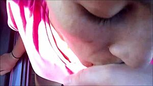 Michelle Simpson's oral debut: POV blowjob leading to facial cumshot