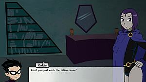 Eighteen titans part two starfire sucks teen cock in cartoon game