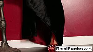 Romi rain plays the busty vampire in a solo masturbation scene