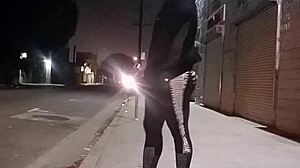 Gay Latino man with bubble butt selling goods on the street