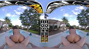 Virtual porn skyla suns gets outdoor fuck by the pool in pov vr reality