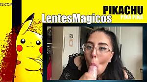 Fat Girl With Glasses Gives Blowjob And Swallows Cum!