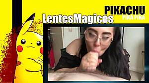 Fat Girl With Glasses Gives Blowjob And Swallows Cum!