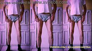 Mature Man In Lingerie Fetish Solo With Big Cock Alejandro Mistral