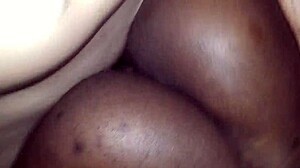 Big ass ebony chick dominates asian in surprising fuck