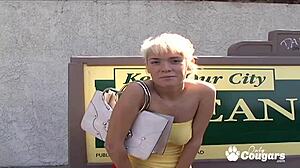 Little Kissy Kapri got convinced to suck a stranger's dick